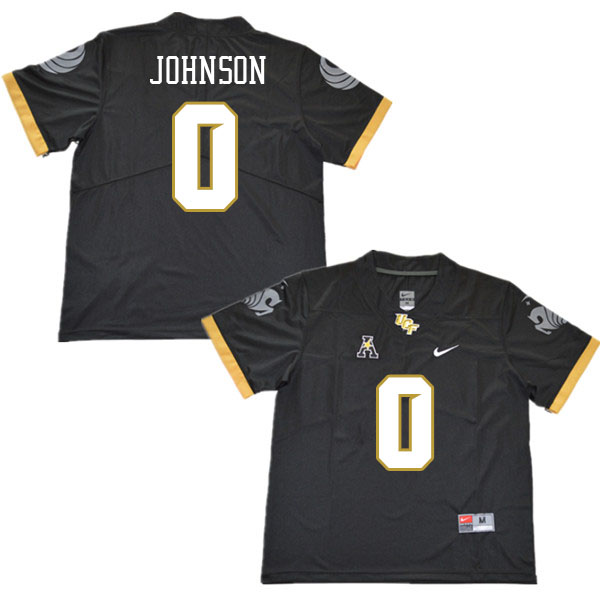 Men #0 Jason Johnson UCF Knights College Football Jerseys Stitched Sale-Black - Click Image to Close